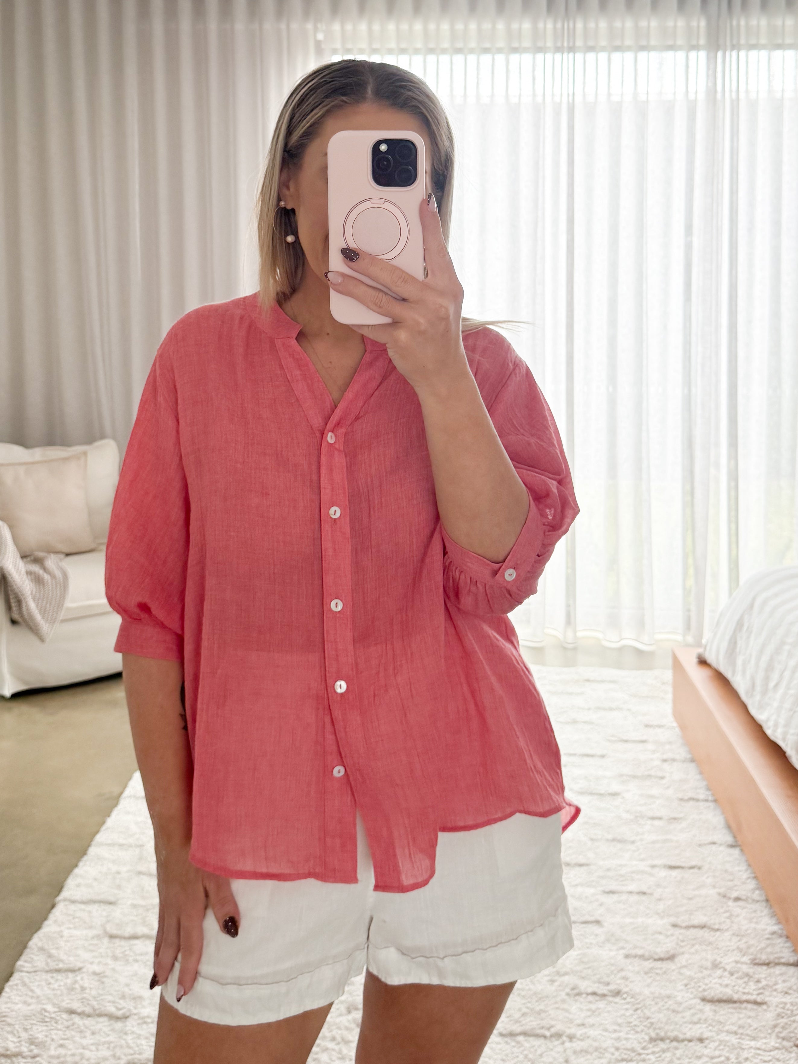 Mimi Blouse - Strawberry