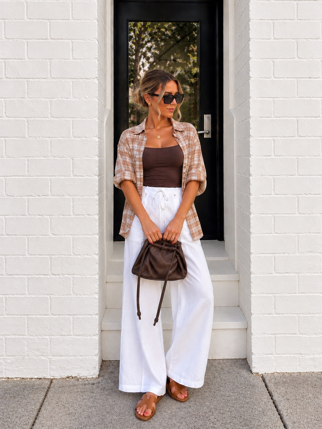 Plait Shirt- Mocha