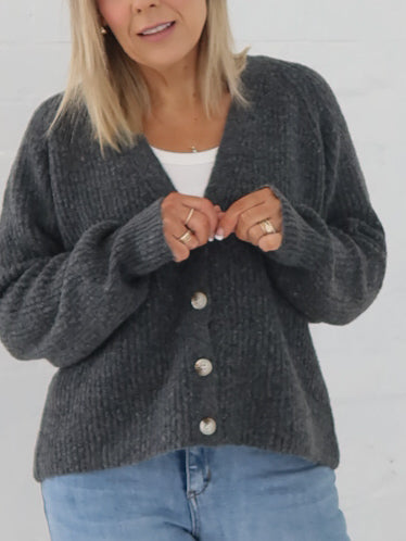 Dane Cardigan- Charcoal