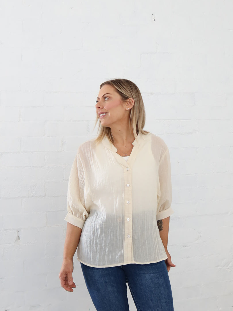 Mimi Blouse - Vanilla Nougat