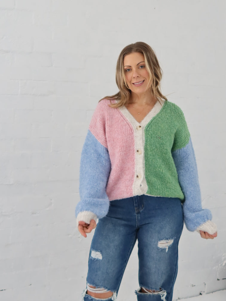 Gemma Cardigan-Multi Green