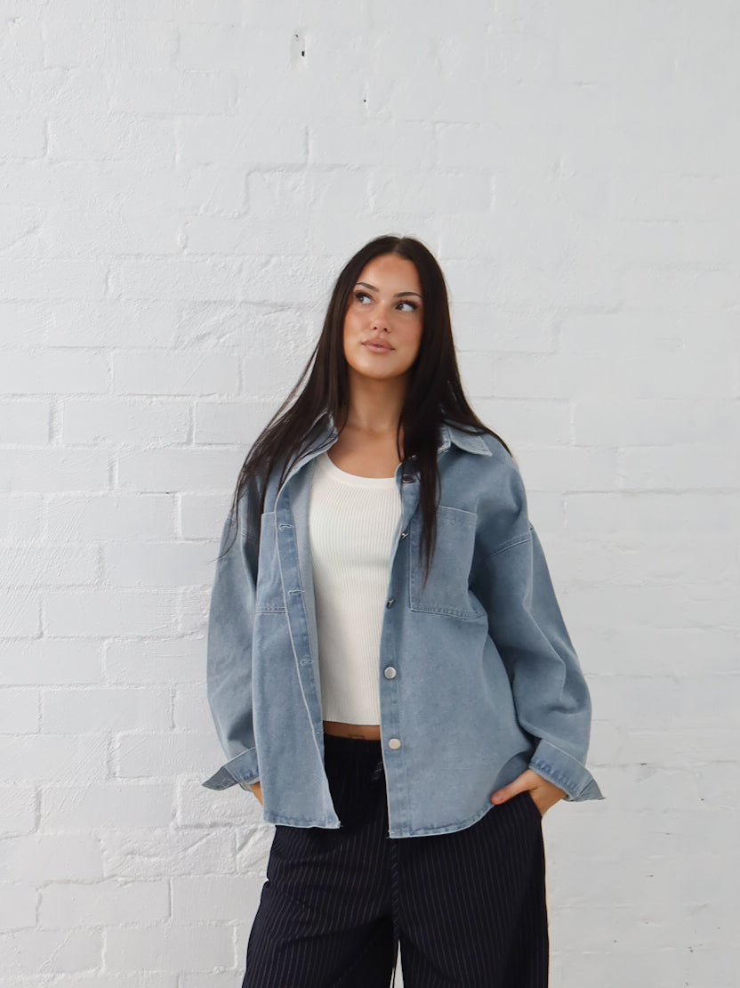 Danbury Shacket - Blue