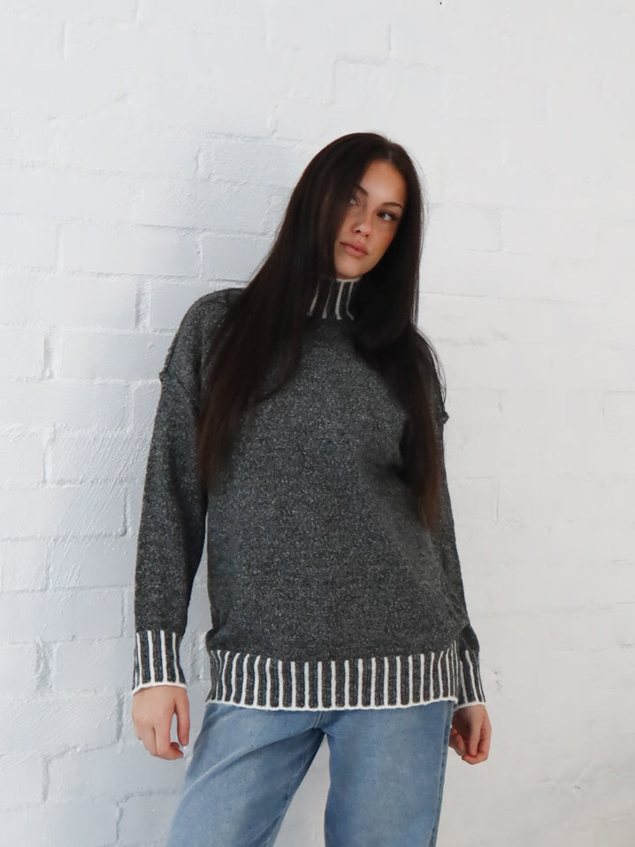 Felicity Knit - Black Fleck