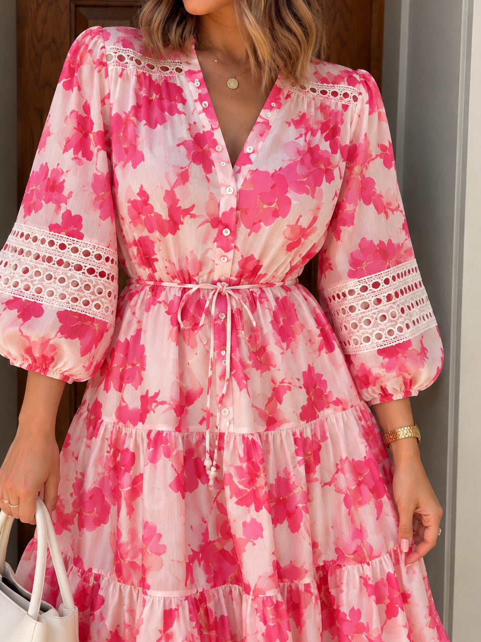Eden Dress- Pink/Coral Floral