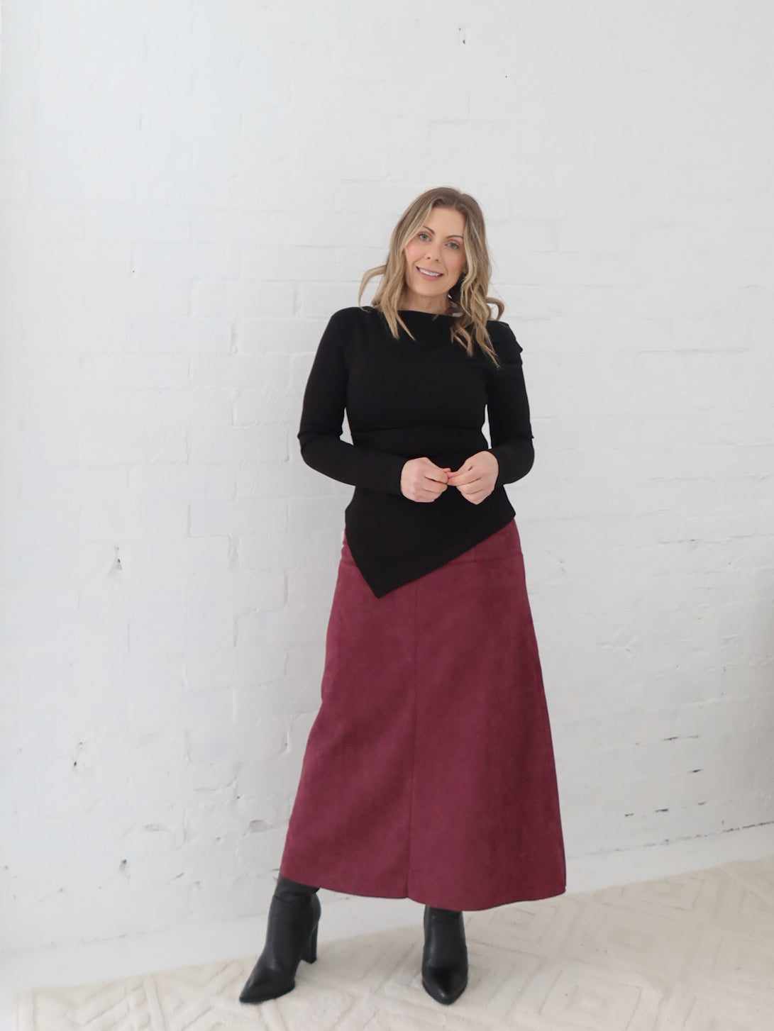 Bianca Skirt - Burgundy