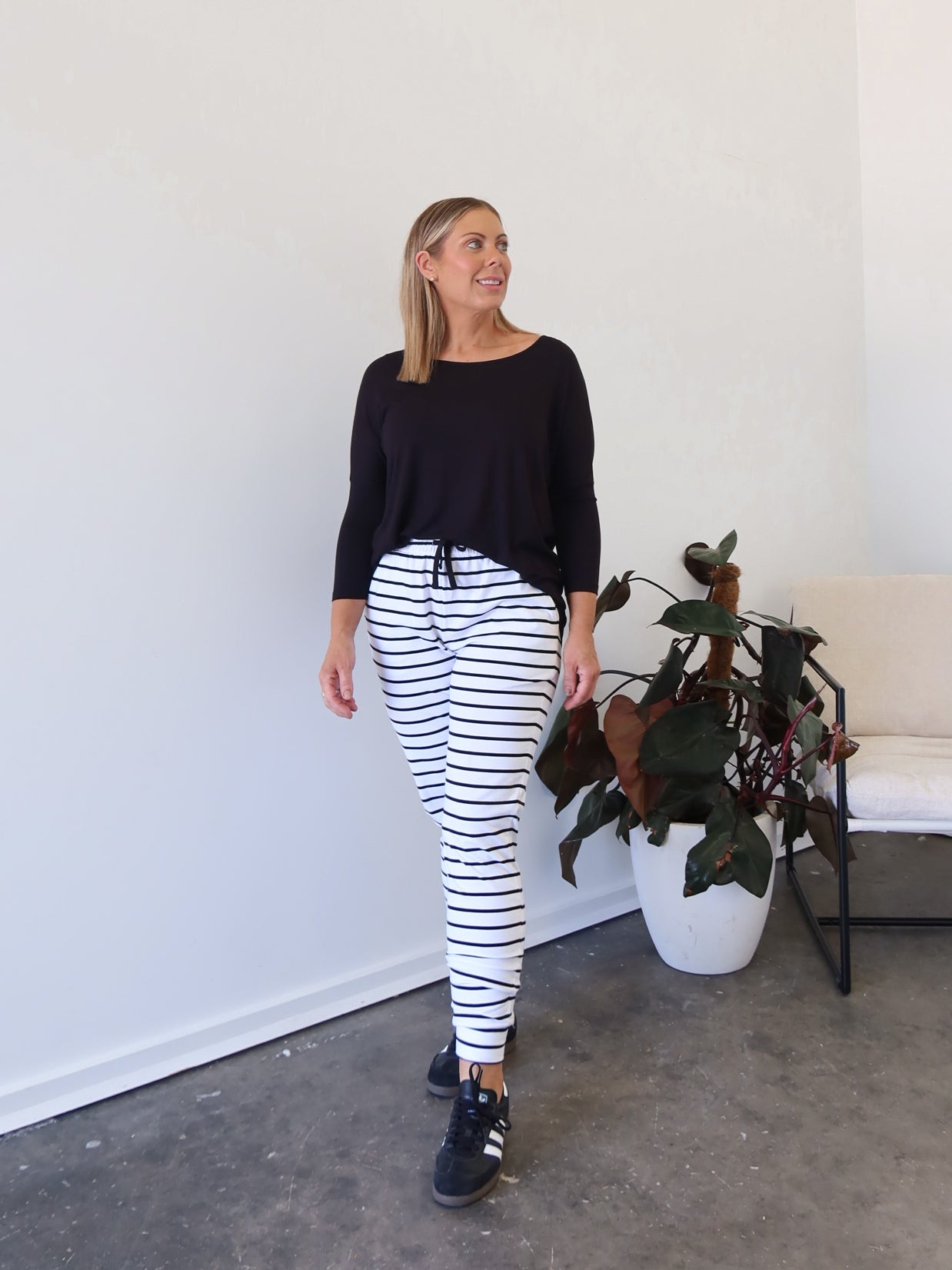 Heidi Pants - White and Black