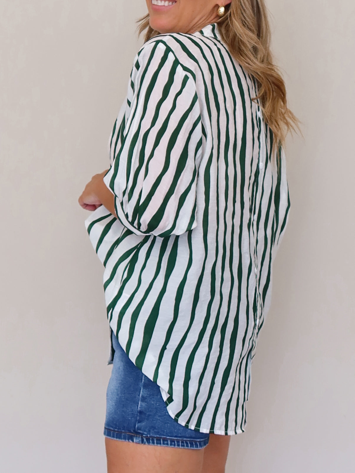 Mimi Blouse - Green Wave