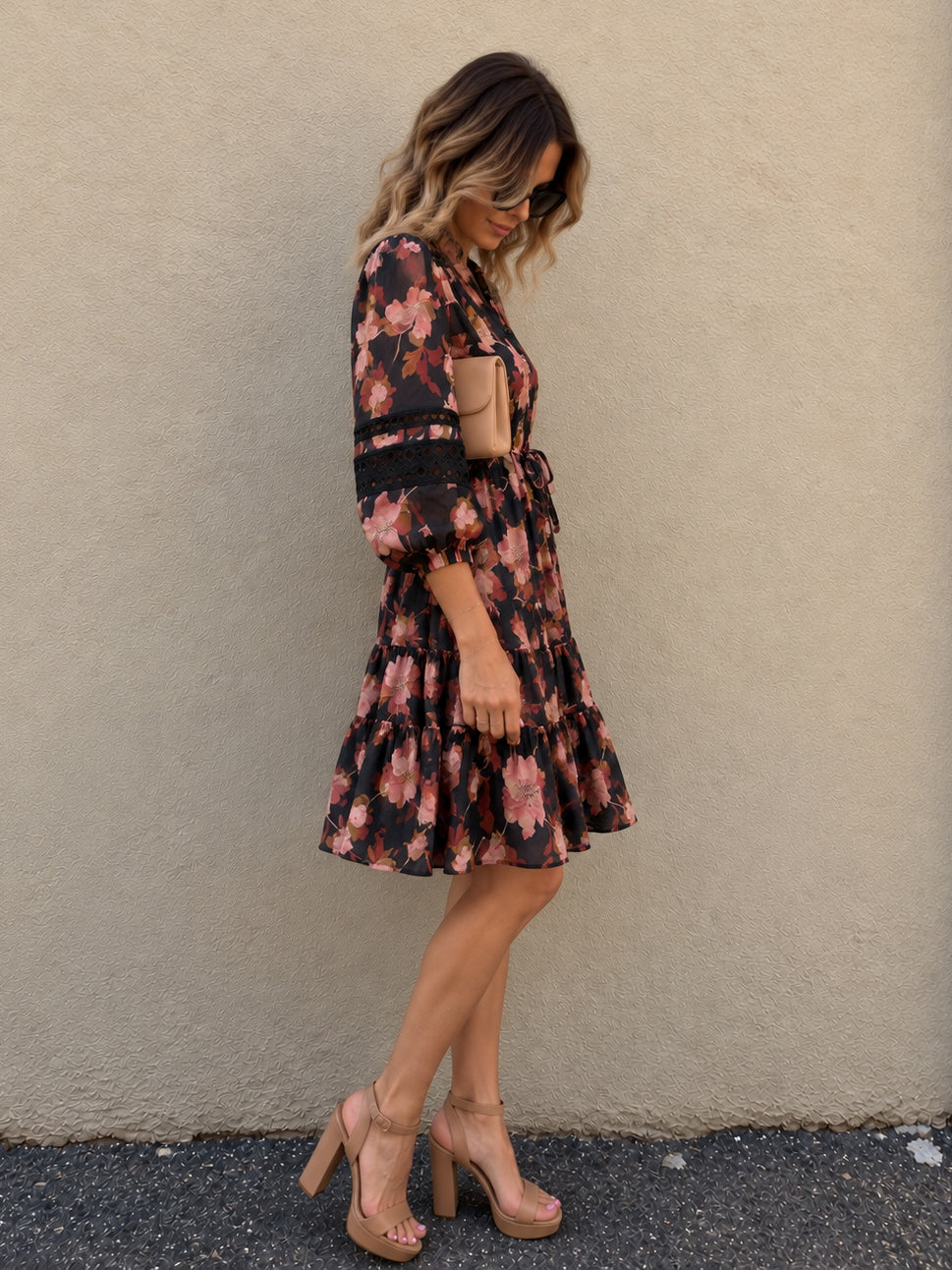Eden Dress- Black Floral