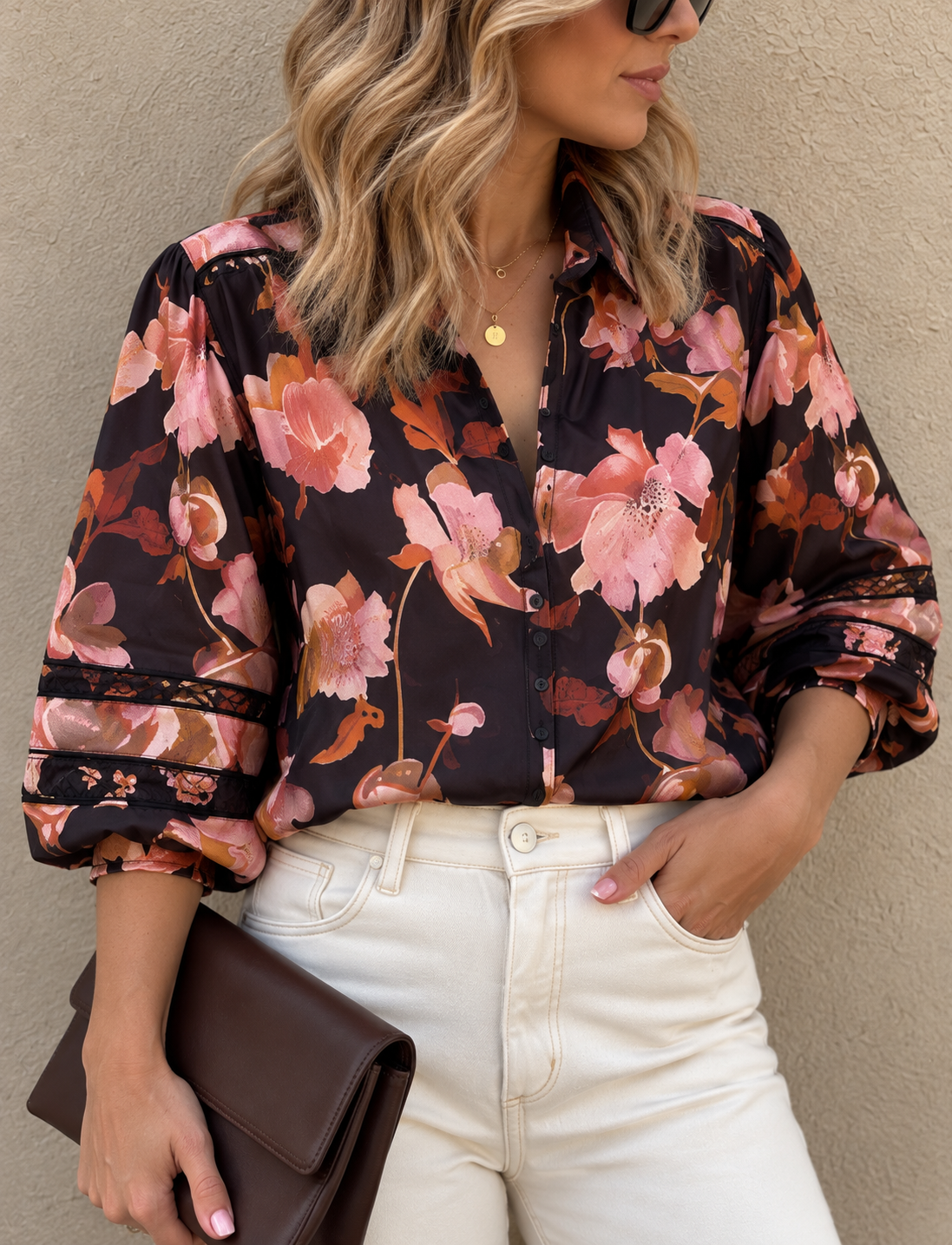 Eden Shirt- Black Floral