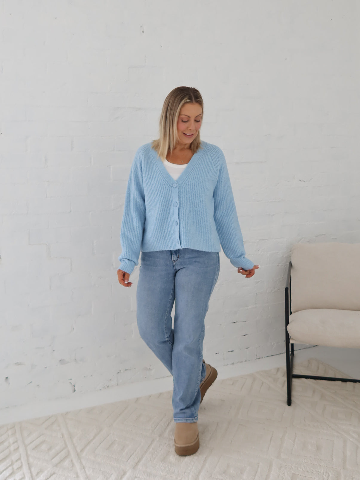 Dane Cardigan- Powder Blue