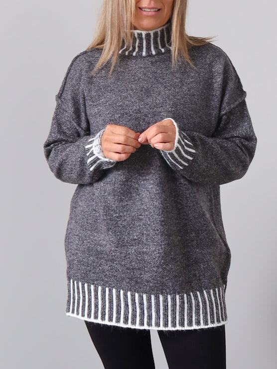 Felicity Knit - Black Fleck