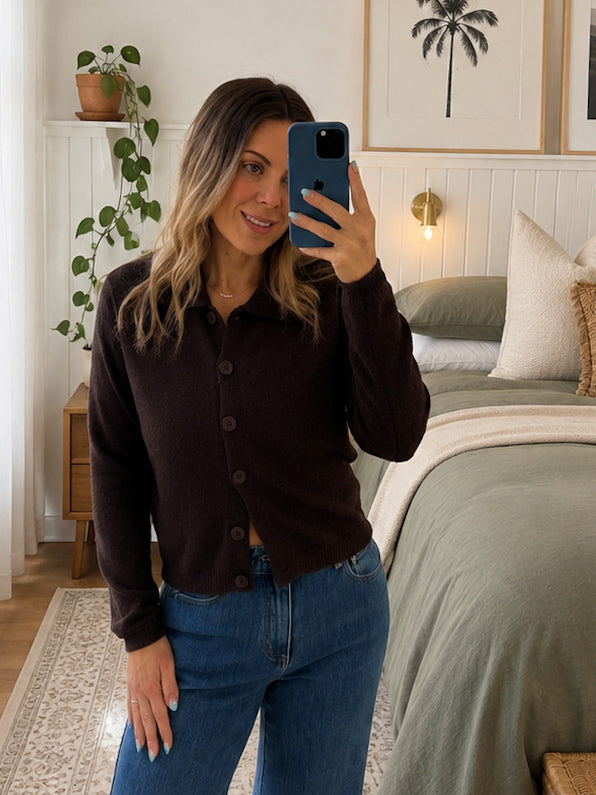 Esme Knit Top- Chocolate