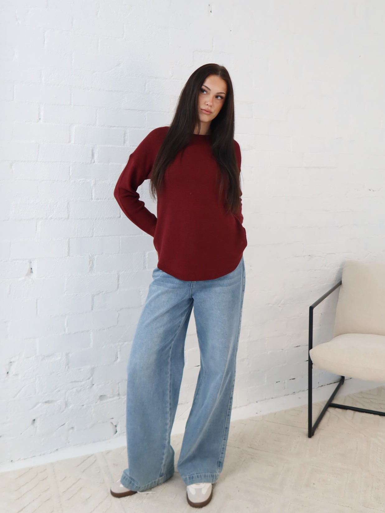 Saxon Knit - Burgundy