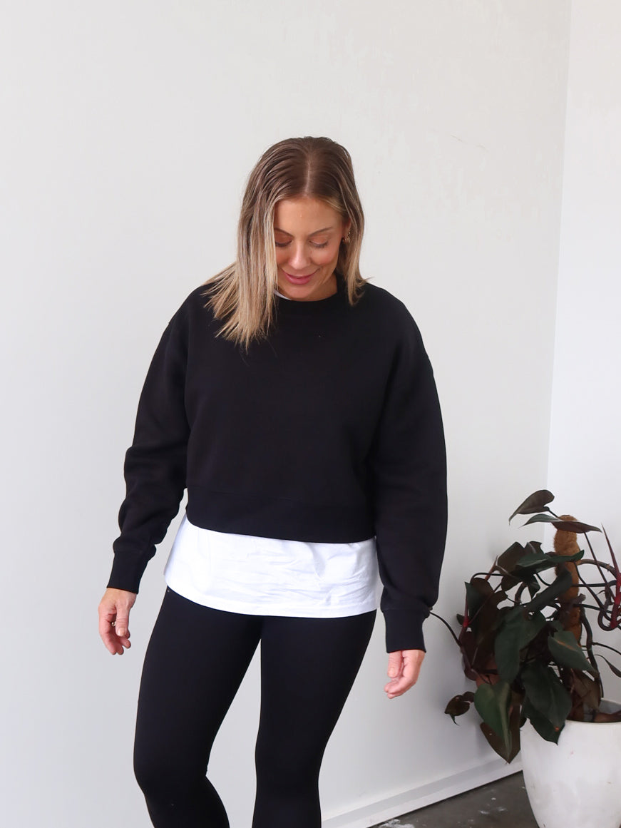 Freya Cropped Crew Sweater