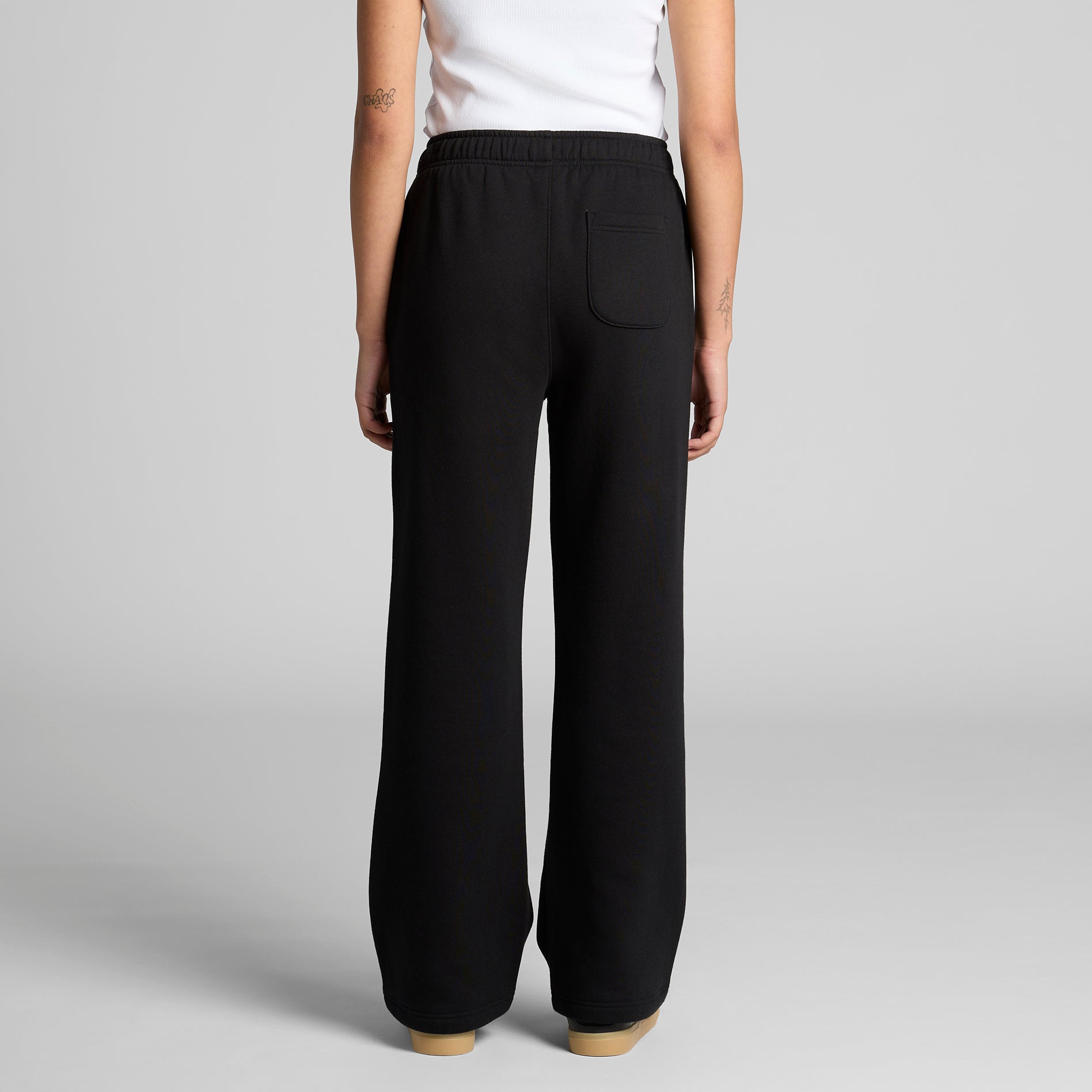 Chase Wide Leg Track Pants - Black