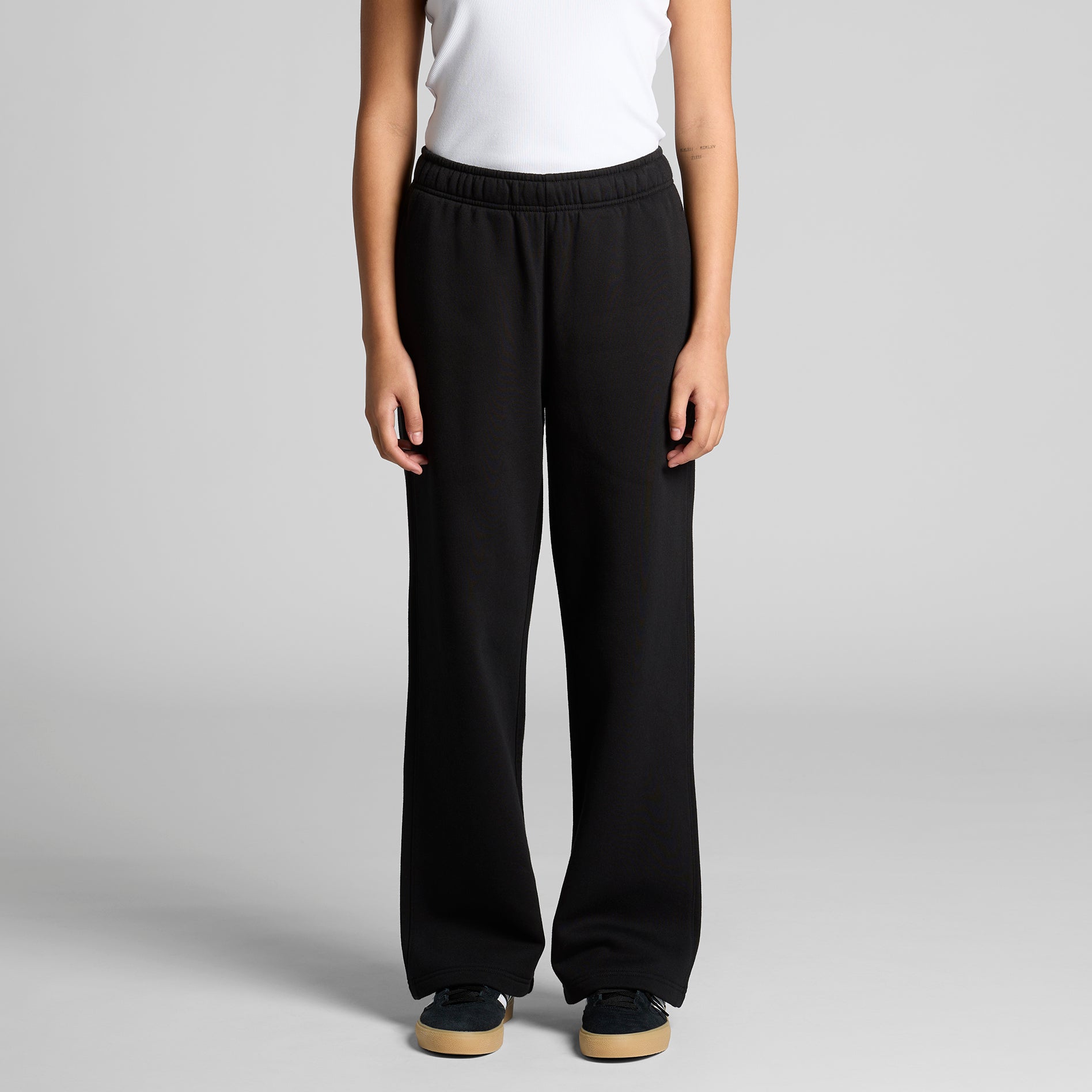 Chase Wide Leg Track Pants - Black