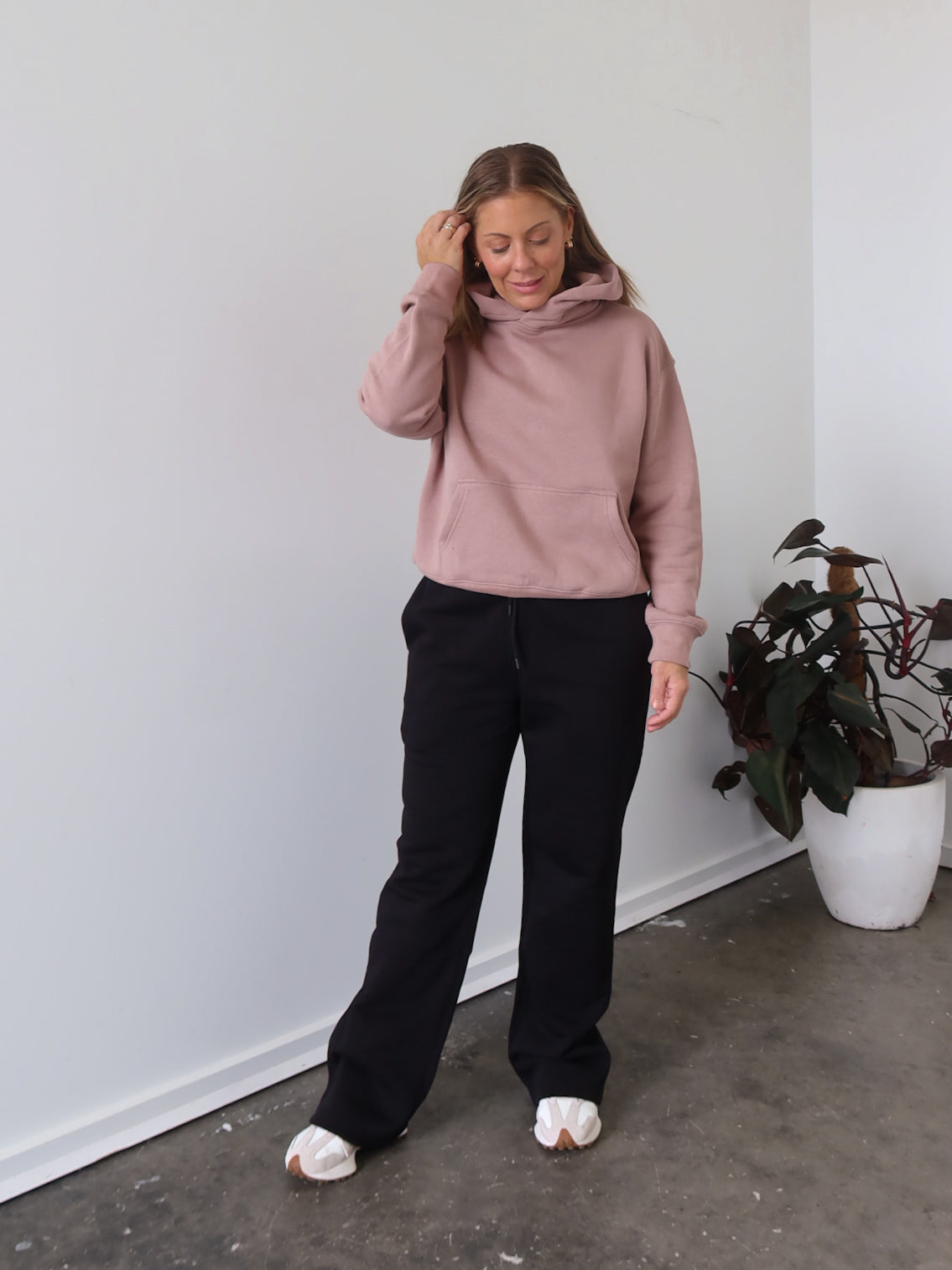 Chase Wide Leg Track Pants - Black