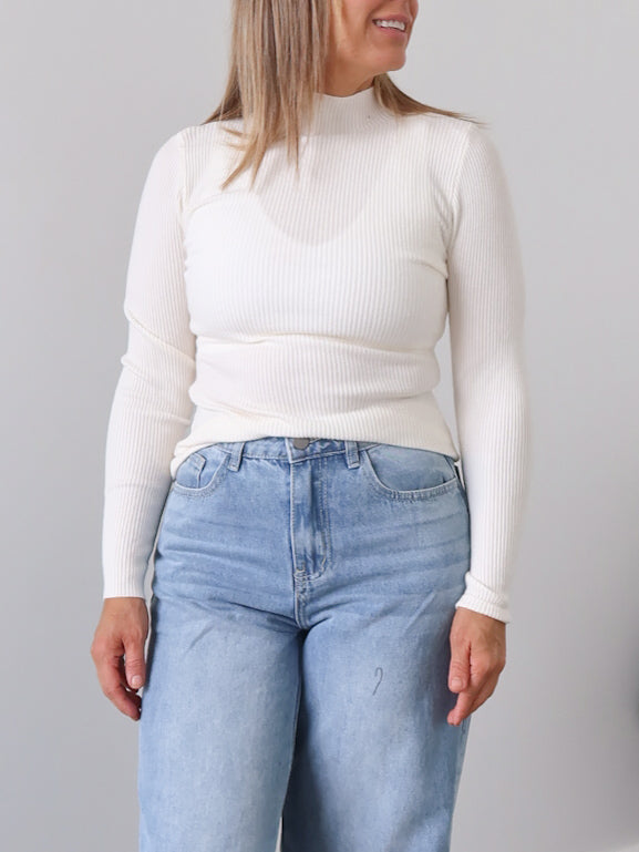 Amy Knit Top - Cream