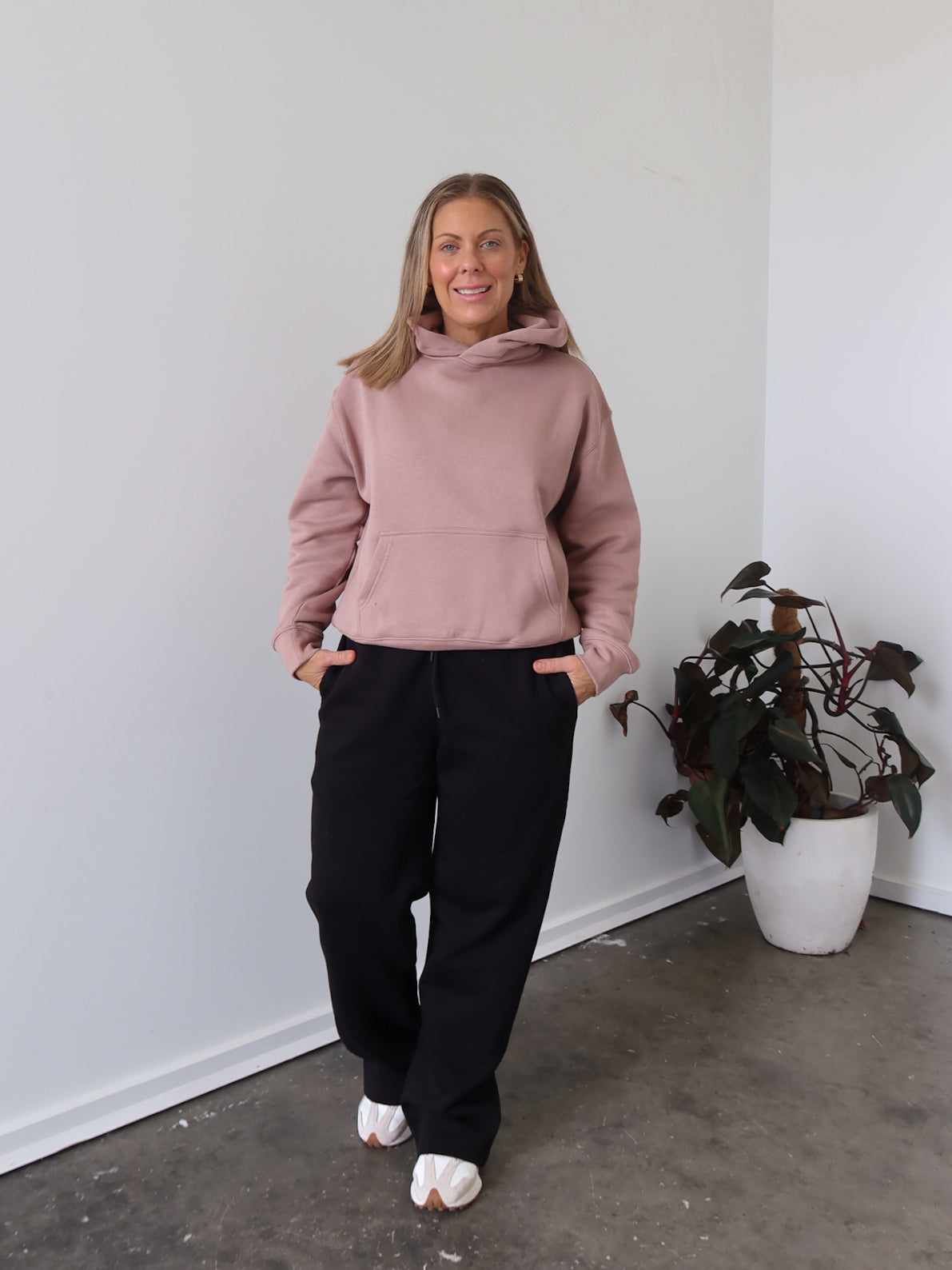 Chase Wide Leg Track Pants - Black