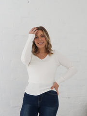 Dawson Knit Top - Warm White