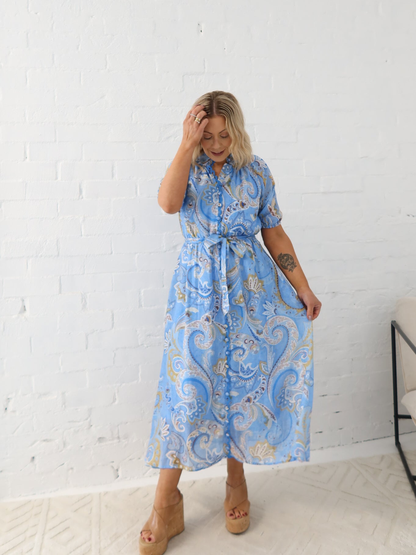 Alaia Dress- Sky Light