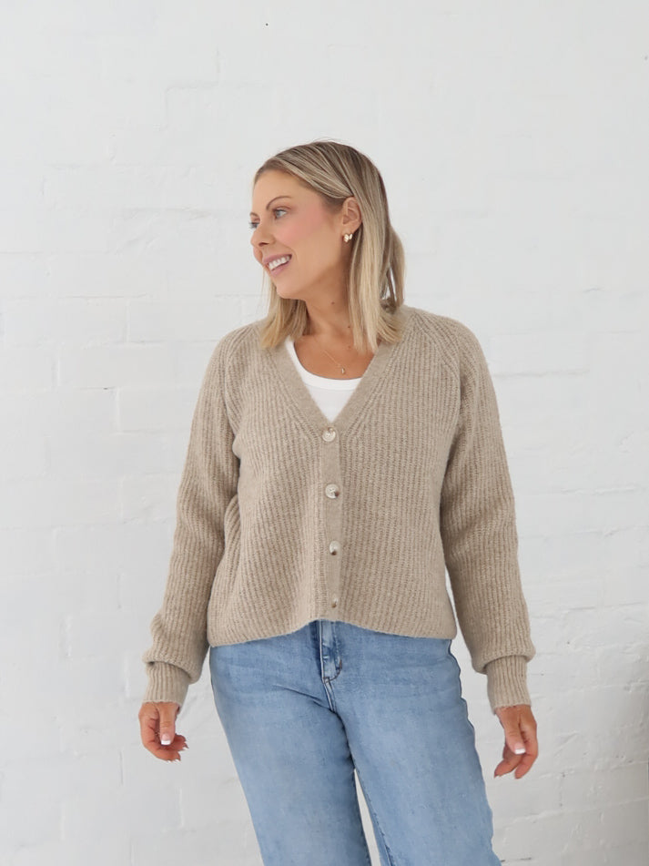 Dane Cardigan- Taupe