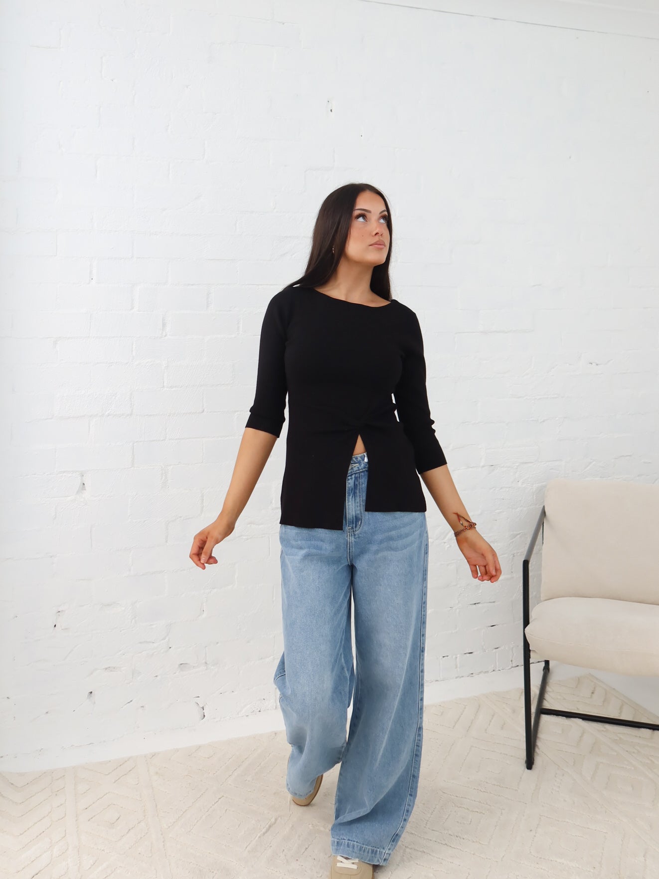 Ailani Knit Top - Black