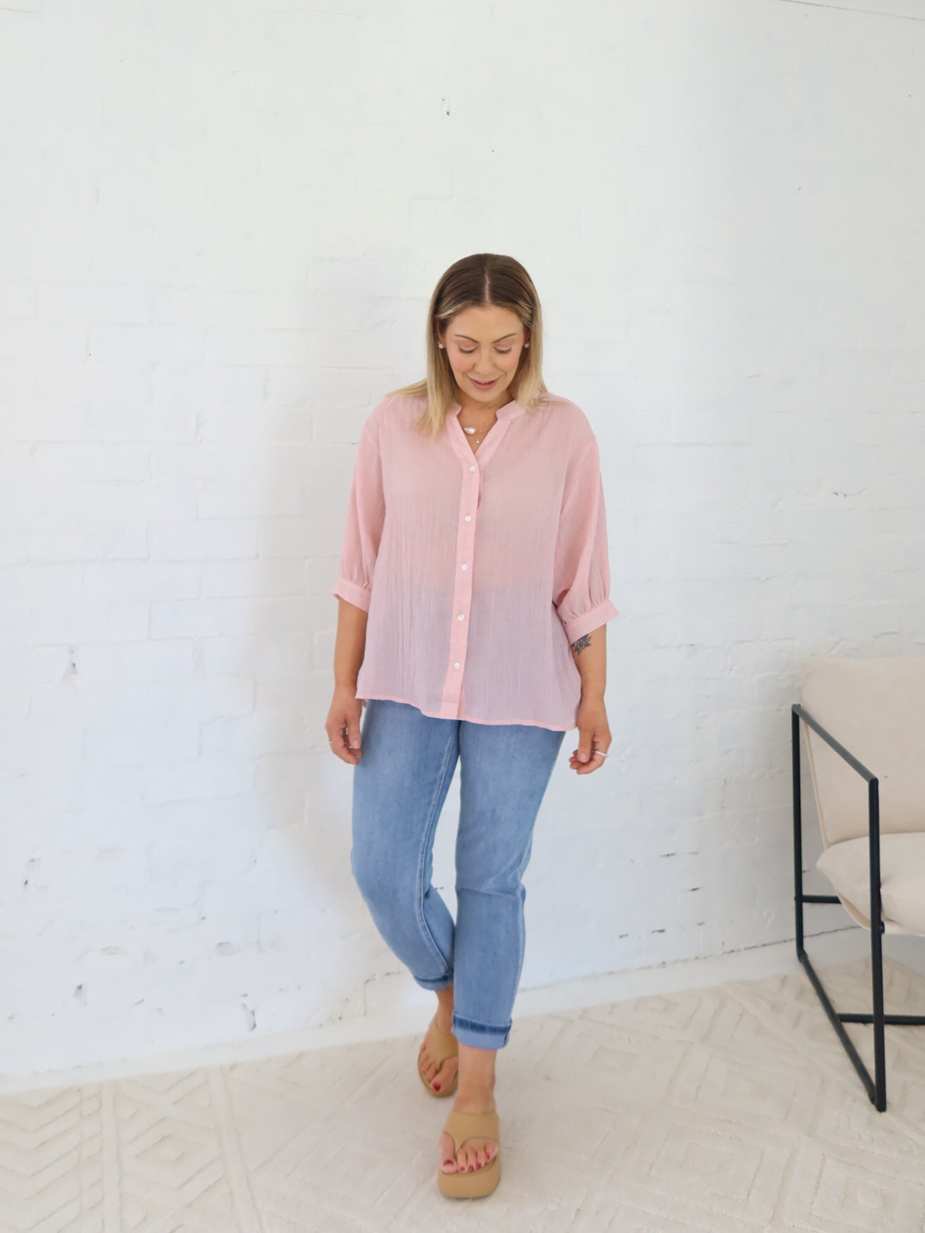 Mimi Blouse - Pale Pink