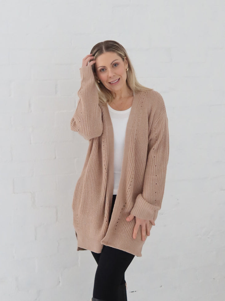 Huxley Cardigan - Taupe
