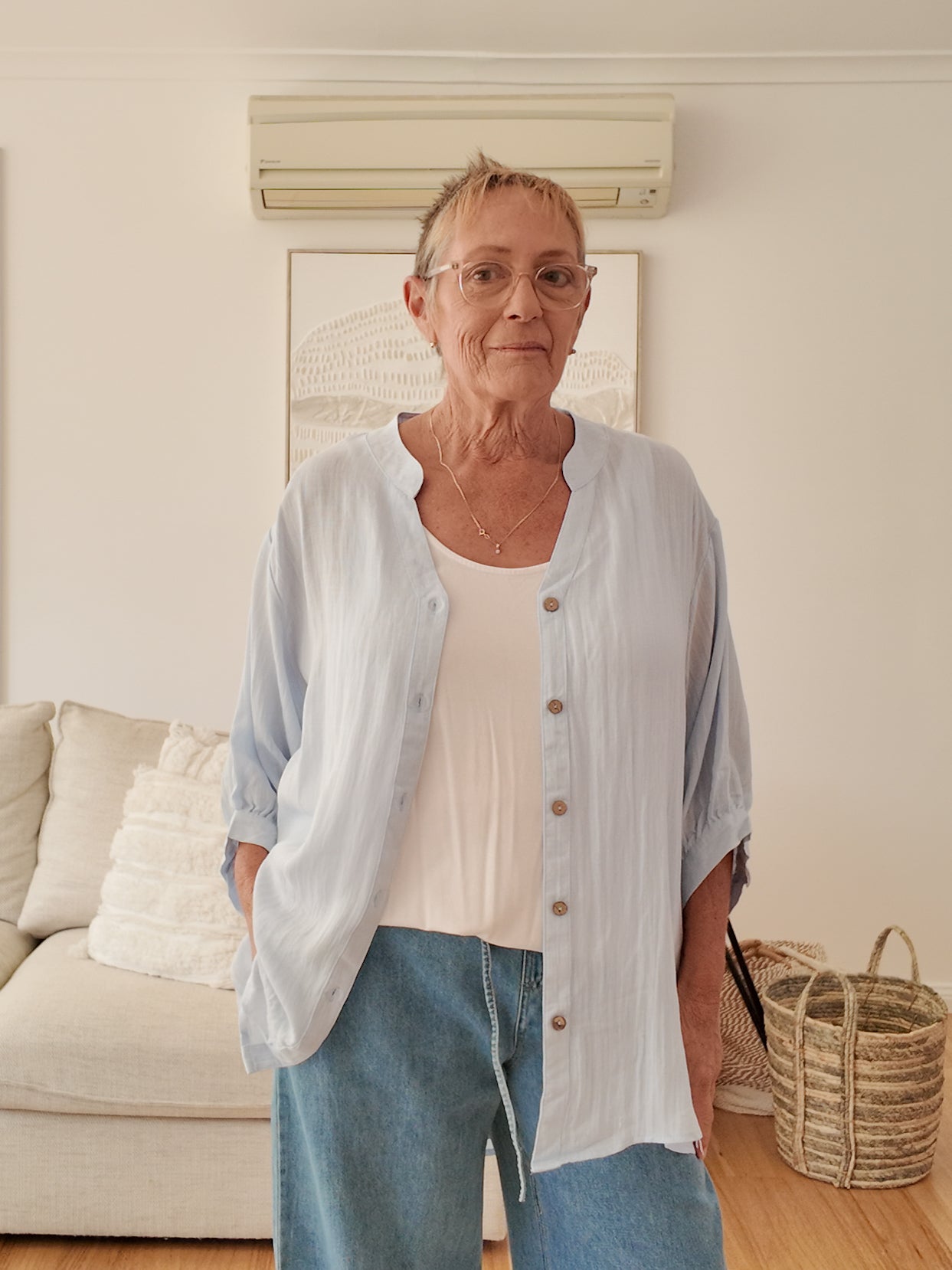 Effy Blouse- Powder Blue
