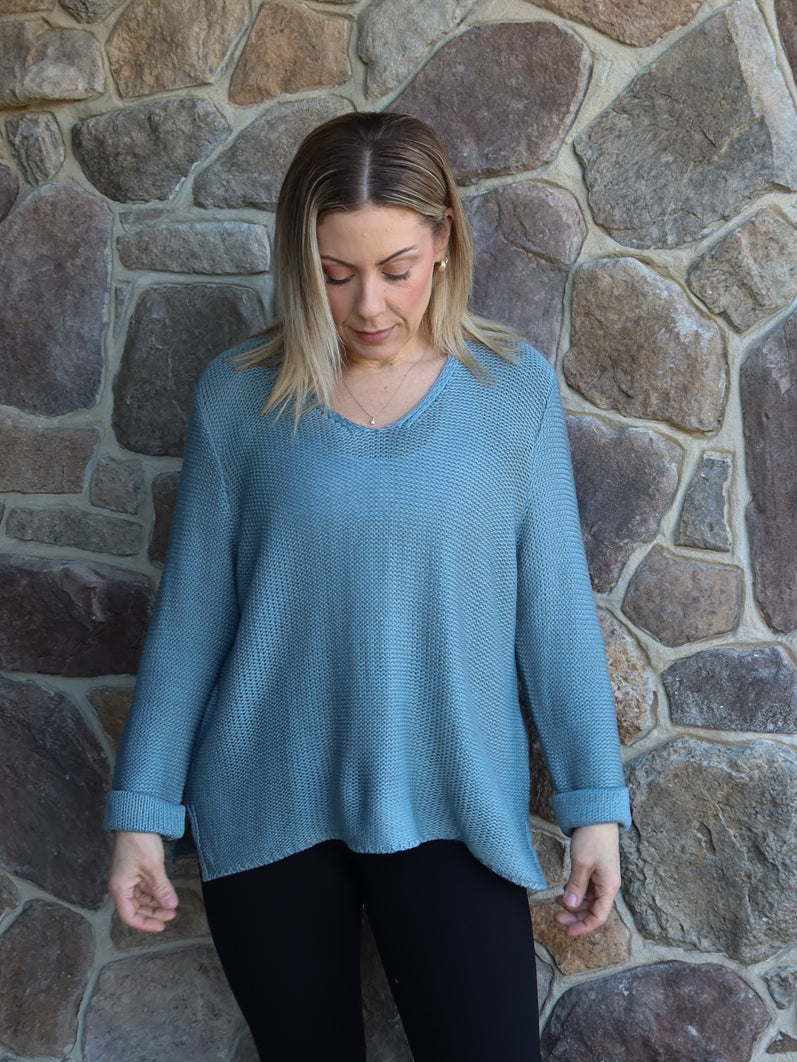 Sailah Knit - Steel Blue