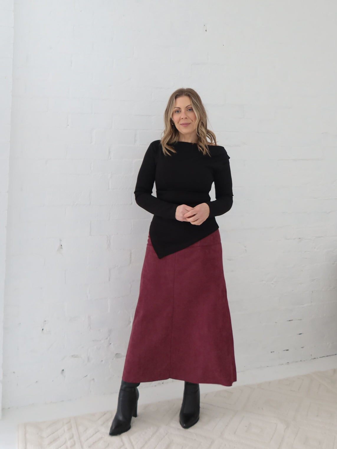 Bianca Skirt - Burgundy
