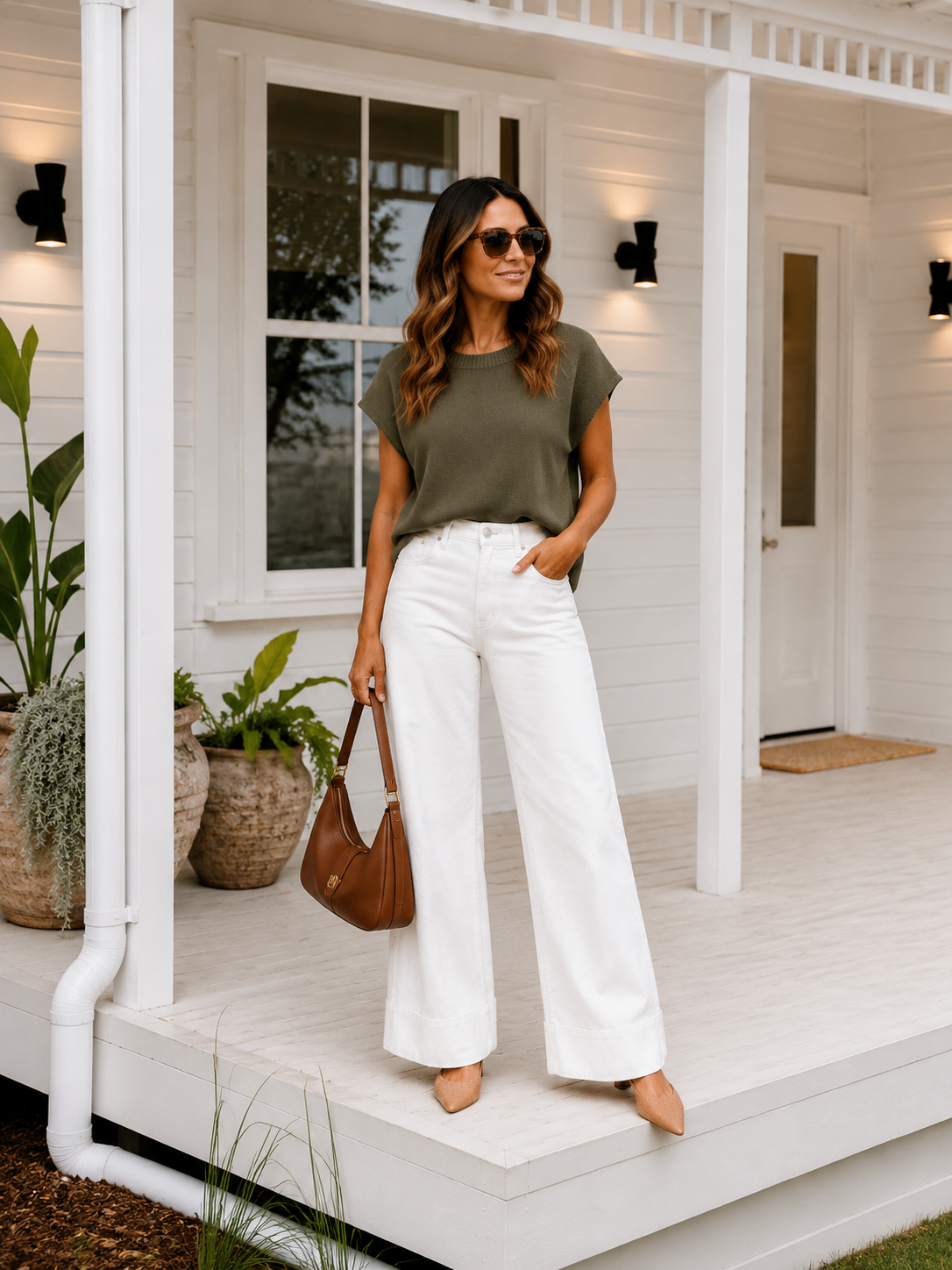 Mariah Knit Top - Khaki