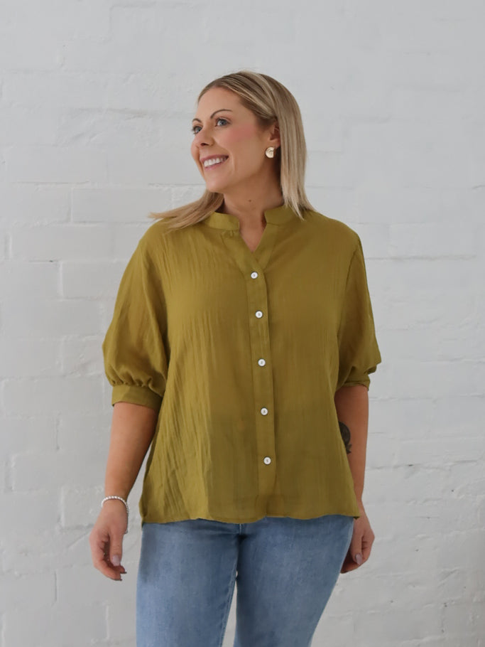 Mimi Blouse - Chartreuse