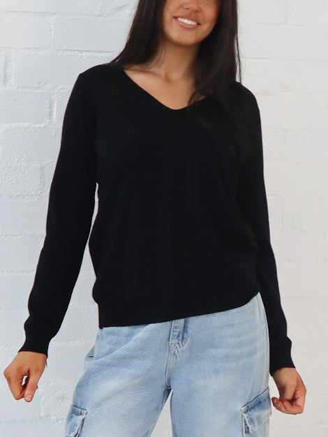 Karla Knit Top- Black