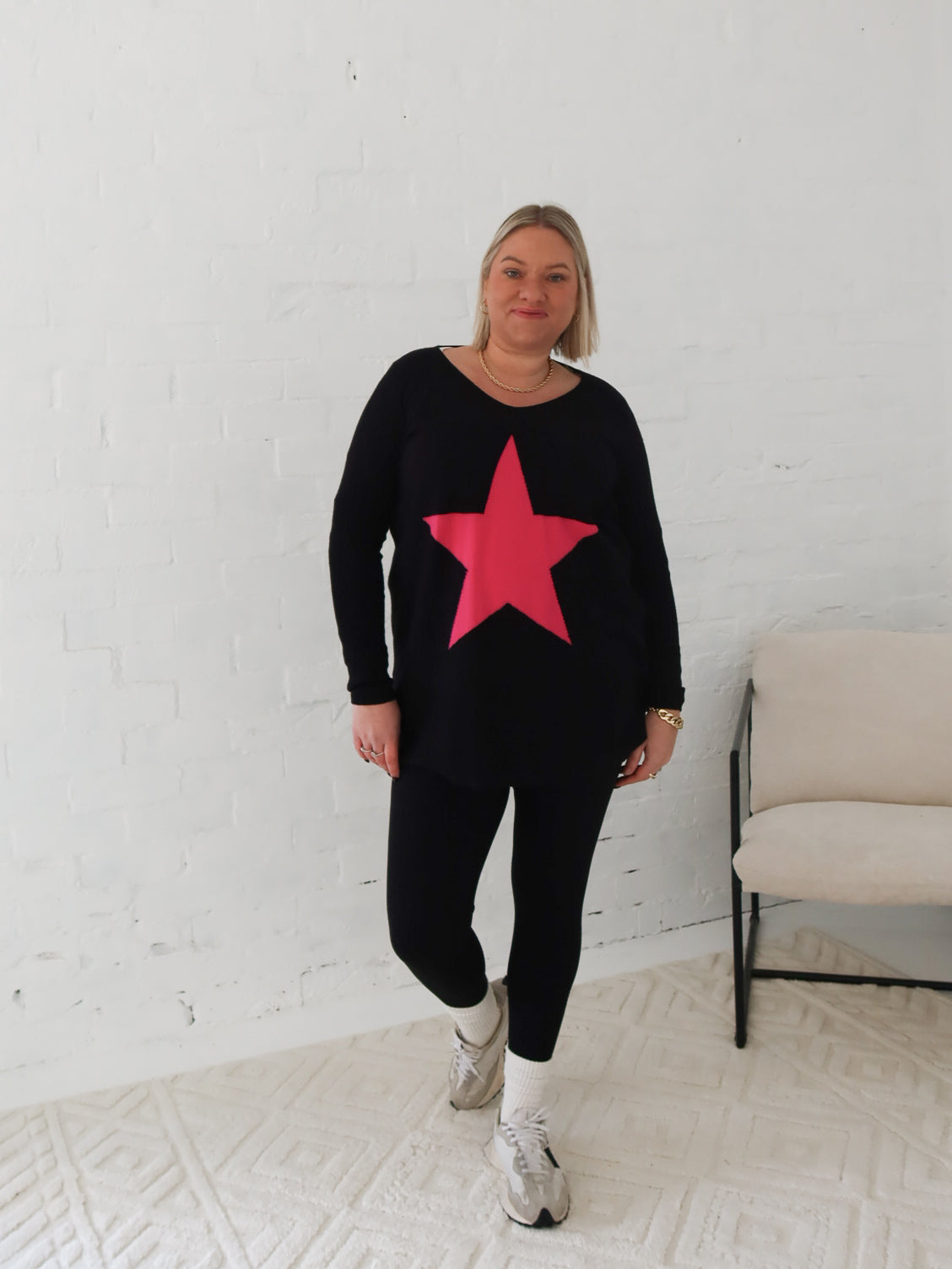Maeve Star Knit - Black