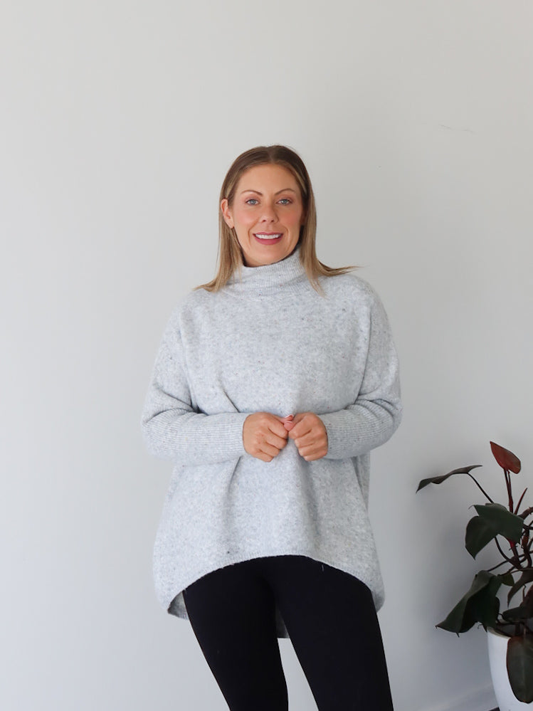 Yolanda Knit - Grey Fleck