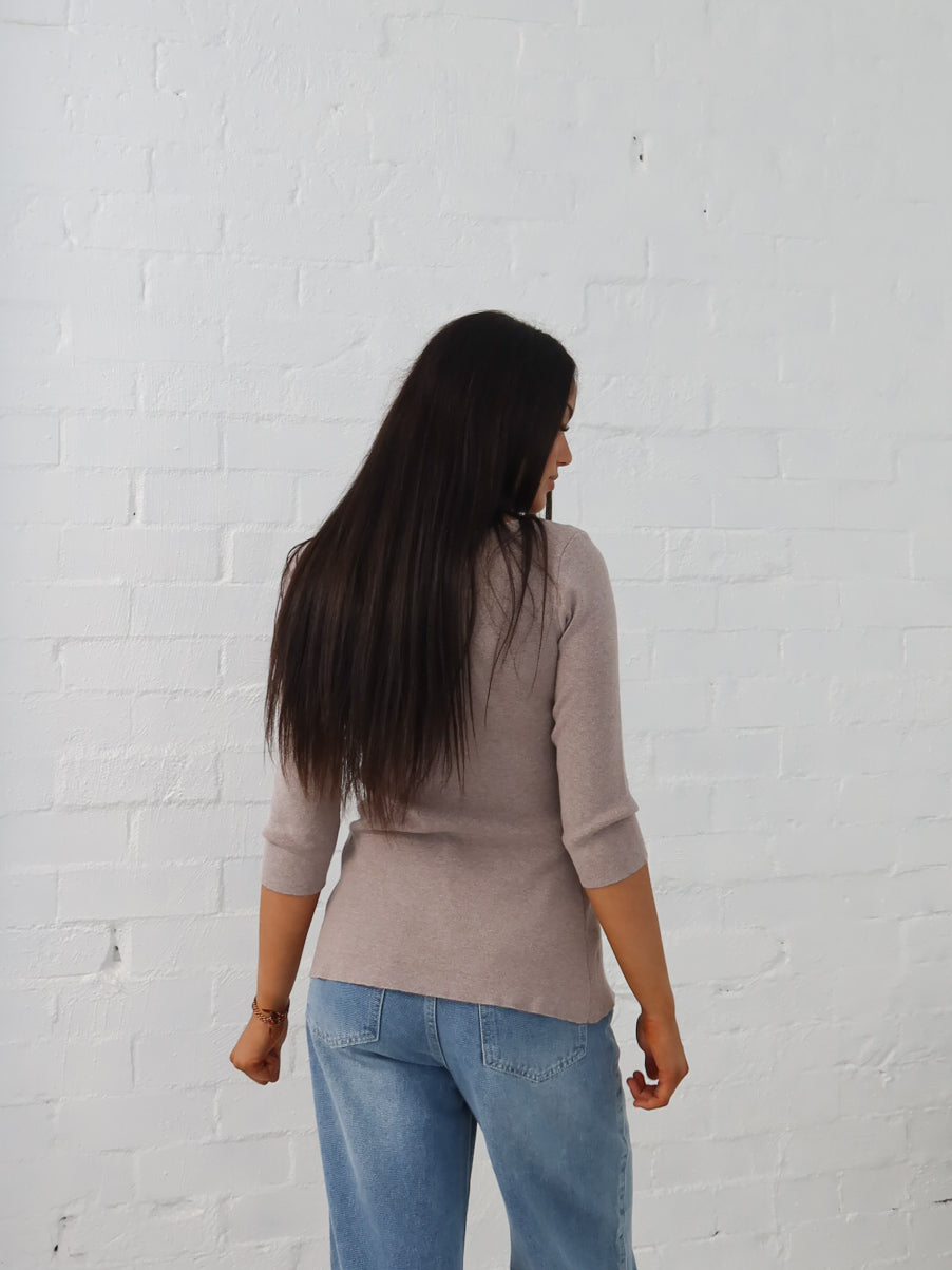 Ailani Knit Top - Mocha