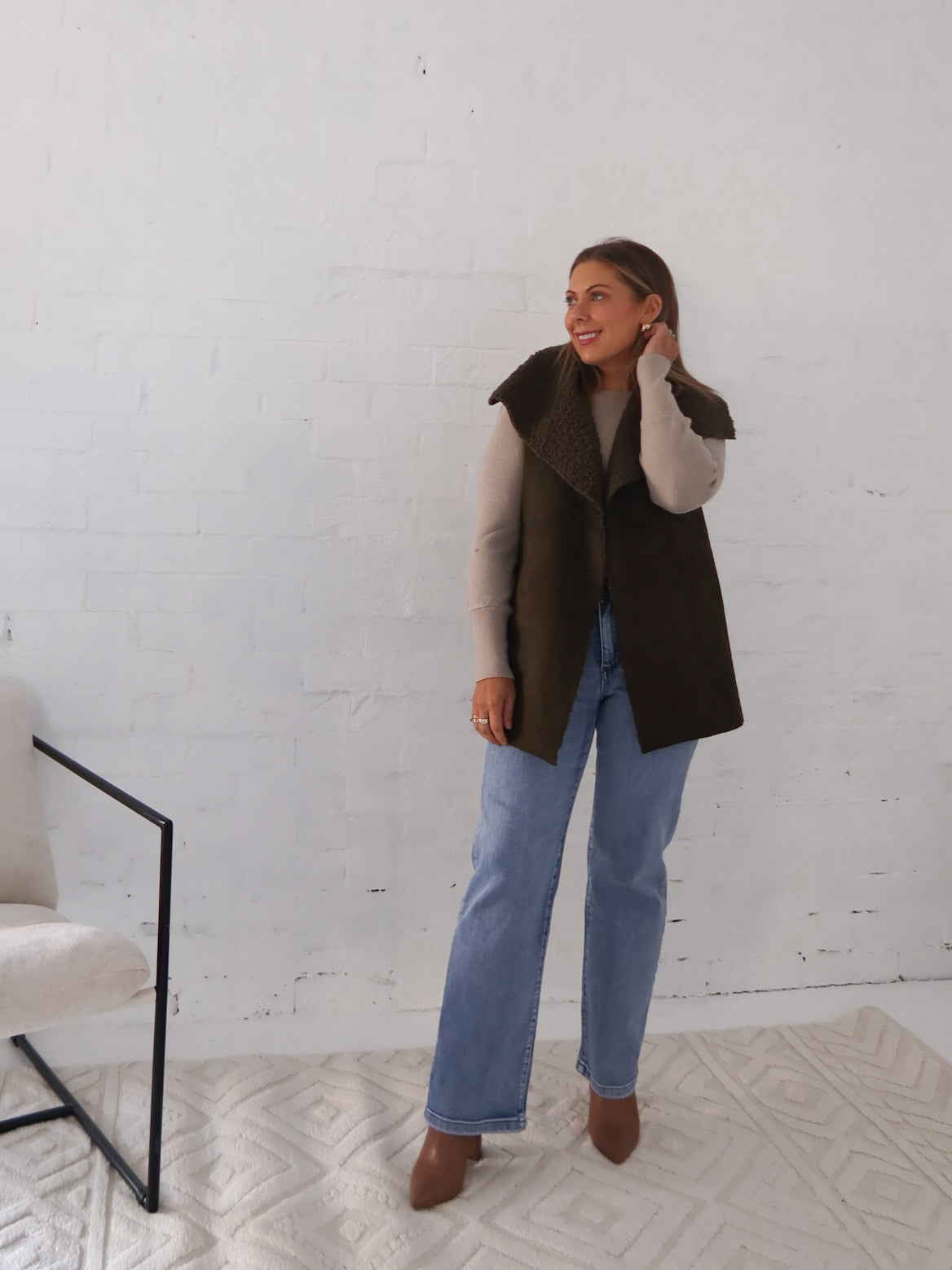 Lana Vest- Green Moss