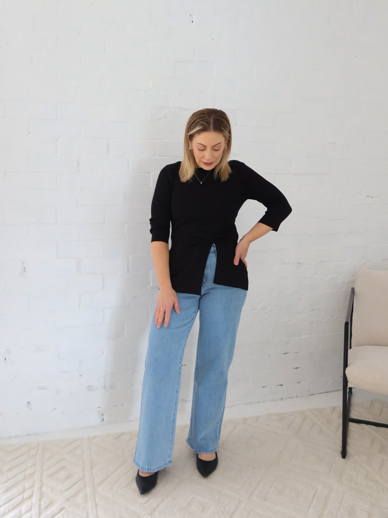 Ailani Knit Top - Black