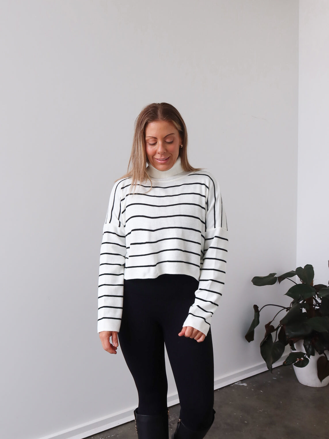 Fran Knit - Cream Stripe