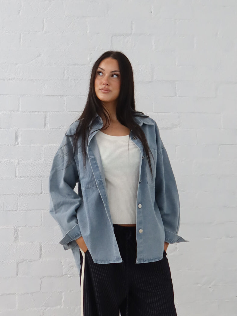 Danbury Shacket - Blue