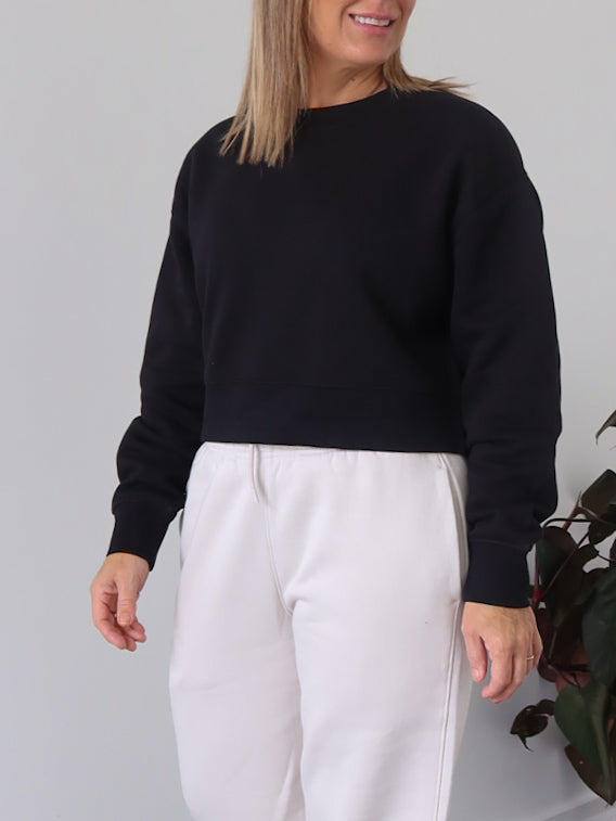 Freya Cropped Crew Sweater