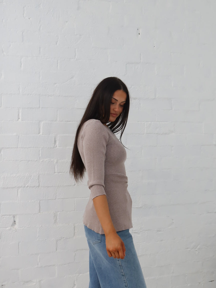 Ailani Knit Top - Mocha