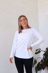 Noni Long Sleeve Tee - White