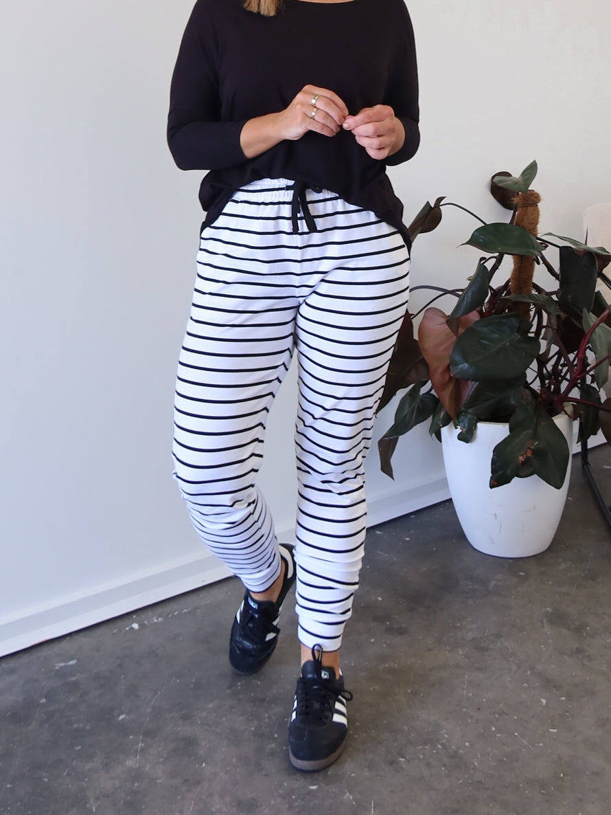 Heidi Pants - White and Black