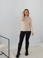 Amy Knit Top - Beige