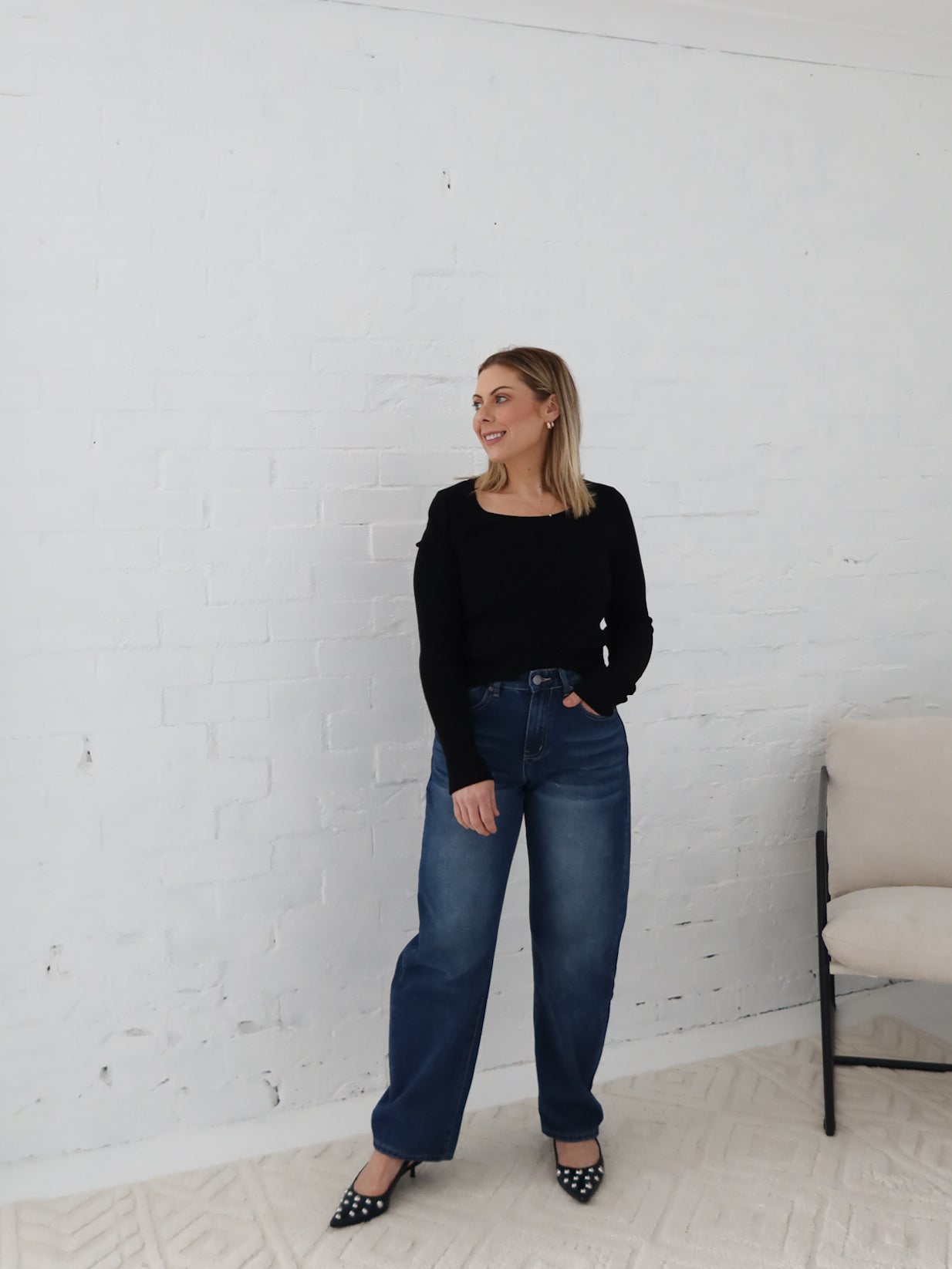Selma Knit Top - Black