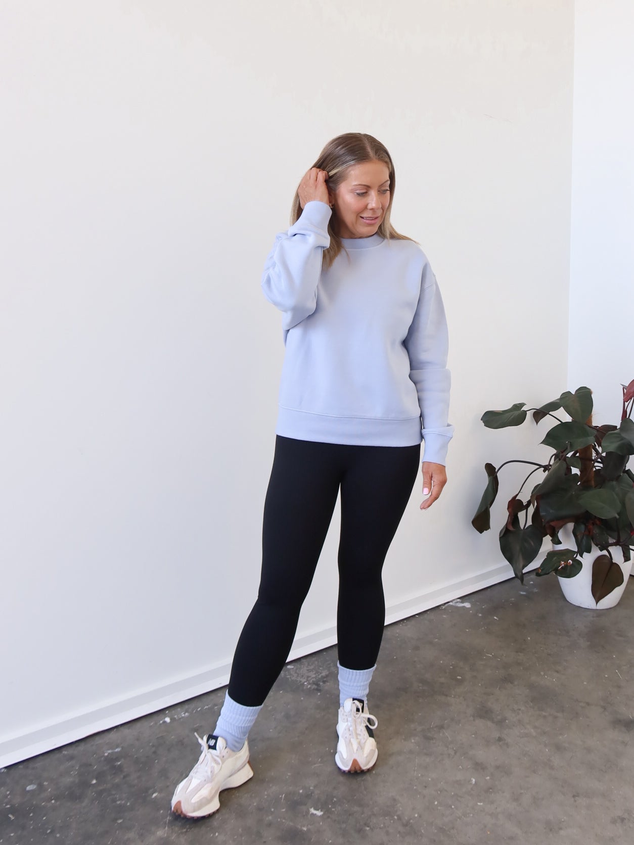 Gracie Relaxed Crew - Powder Blue