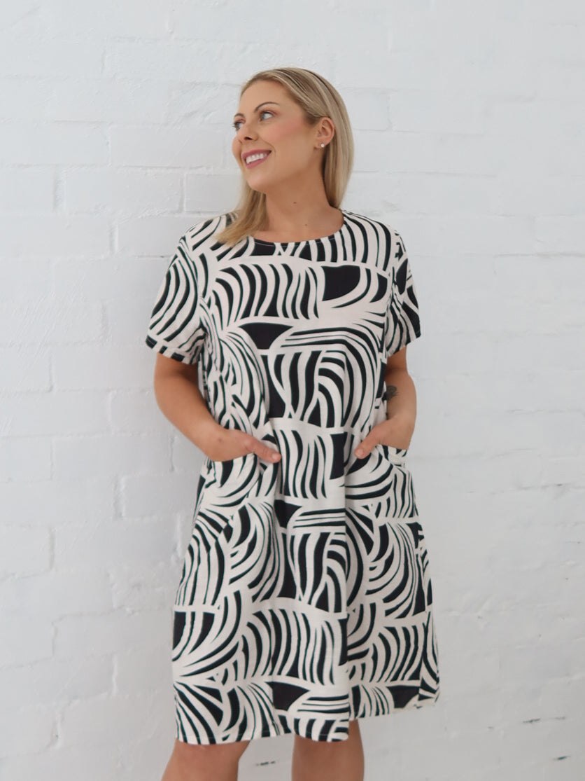 Kate Dress- Multi Black